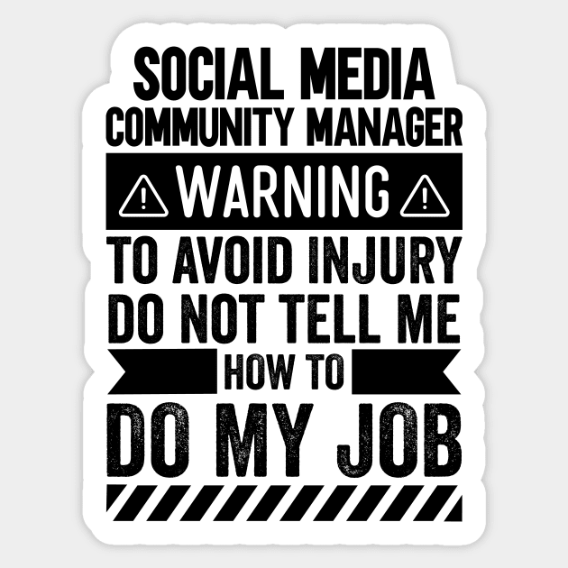 Social Media Community Manager Warning Sticker by Stay Weird